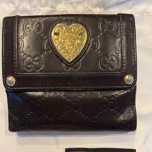 GUCCI Authentic Vintage Bordeaux Leather Wallet